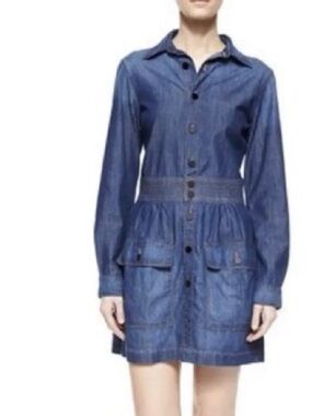 FRAME Denim Le St. Tropez Earldom Denim Shirt Dress size small